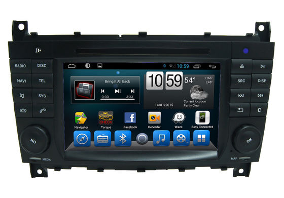 China HD-Videoauto zentrales Multimidia GPS für Benz C - Klassen-Viererkabel-Kern Android-System fournisseur